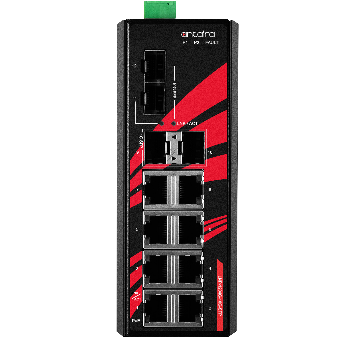 Antaira LNP-1204G-SFP Unmanaged 10G Ethernet Switch